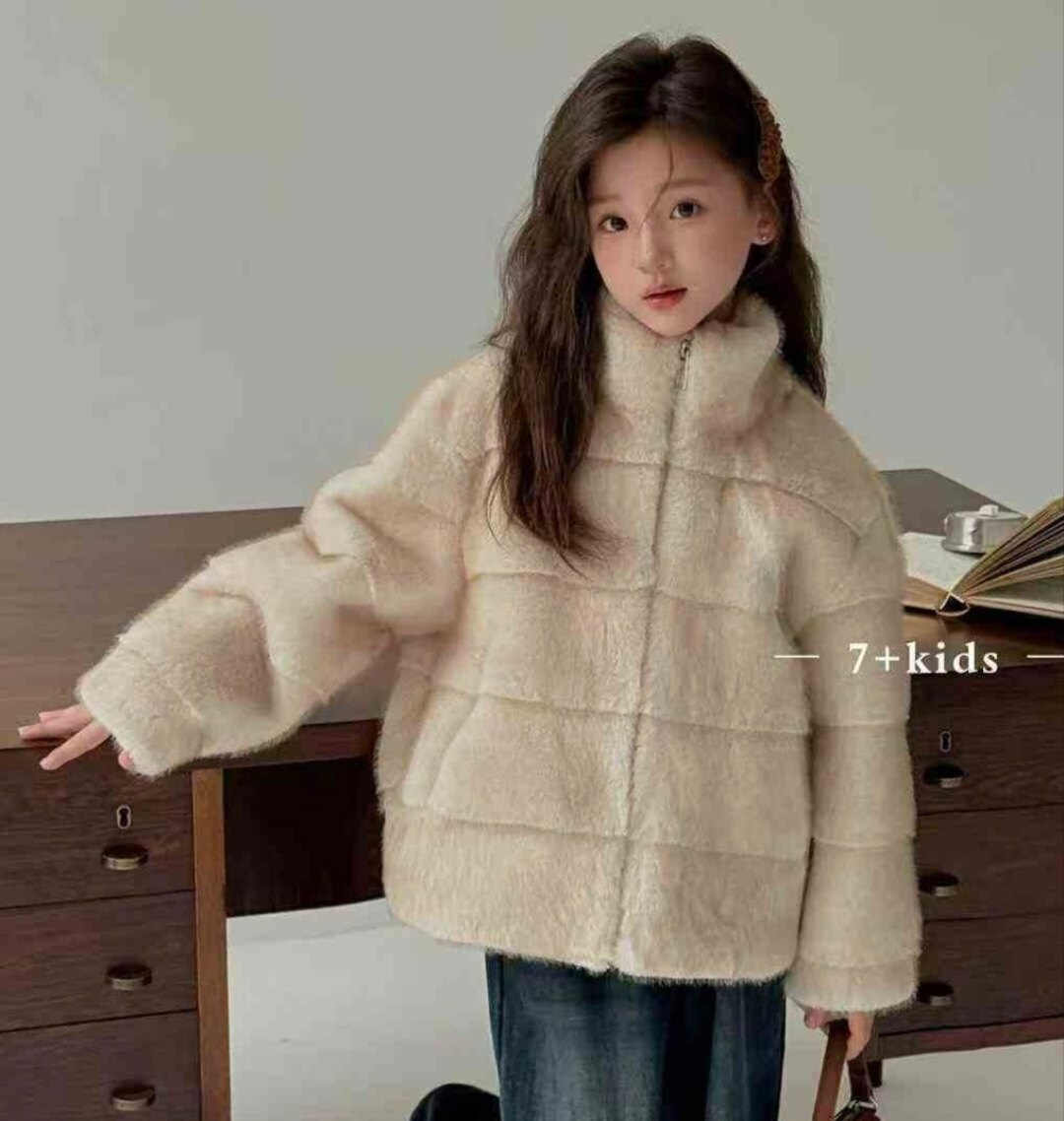 【清仓】7+品牌女童水貂绒外套冬2026新款儿童皮毛一体中大童上衣
