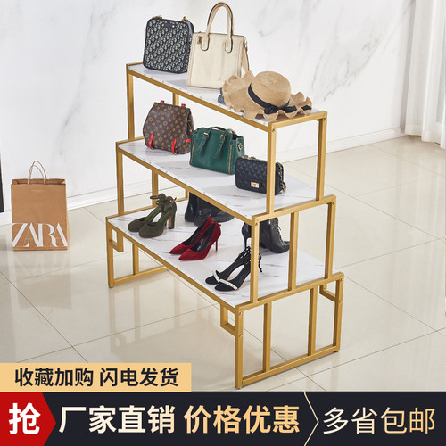 服装店橱窗鞋架包包展示柜多层