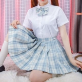 Японская студенческая юбка в складку для школьников, форма, комплект, мини-юбка