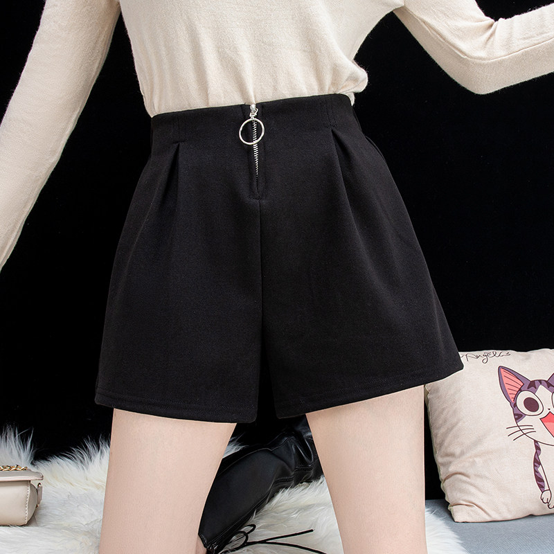 短裤2021新款百搭毛呢靴裤外穿