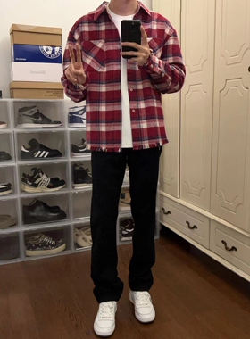 【Promiseme】-现货！高腰弹力直筒牛仔裤春夏显瘦显高百搭长裤