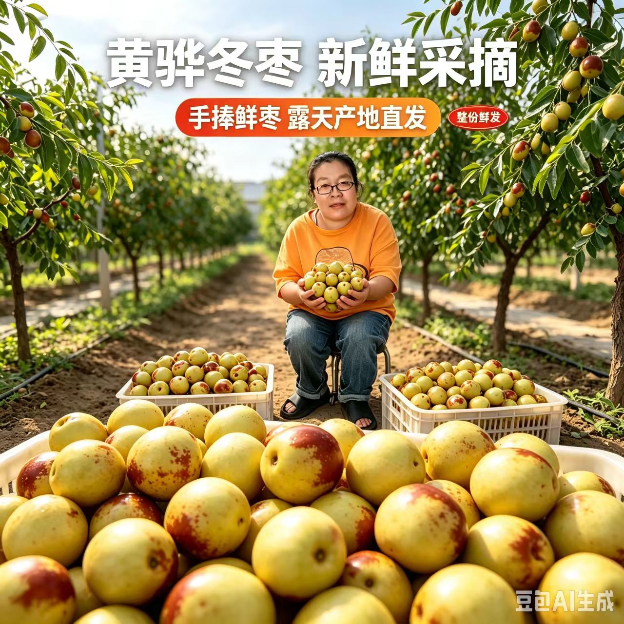 黄骅鲜冬枣5斤整箱沧州脆枣新鲜包邮红甜冬枣孕妇水果河北沧州枣