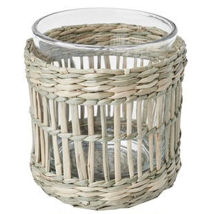 IKEA宜家 斯利普里格蜡烛台摆件氛围灯具蜡烛托香薰手工制作莎草