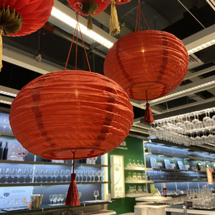 宜家正品SOLGLIMTAR索格林塔LED灯笼29cm春节红灯笼限量款电池操