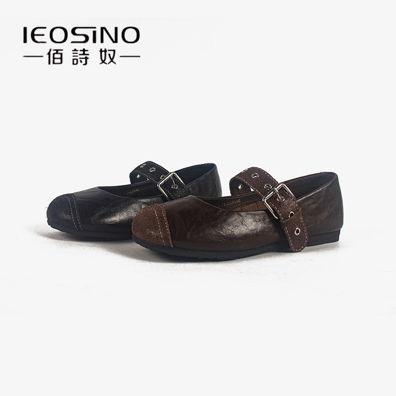 佰诗奴单鞋女2026新款巨好看真皮平底单鞋设计感法式玛丽珍小皮鞋,女鞋,玛丽珍鞋,淘宝优惠券,粉丝福利购,淘宝优惠卷