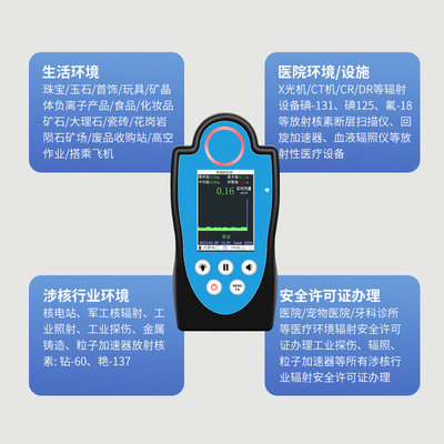 核辐射检测仪碘131家用放射性射线盖革管电离个人z剂量自动智能