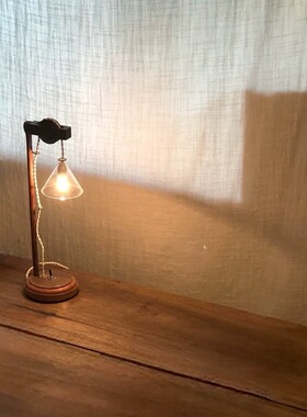 日系国风道具木制台灯饰手工匠人器具咖啡厅泡茶室怀旧氛围摆件