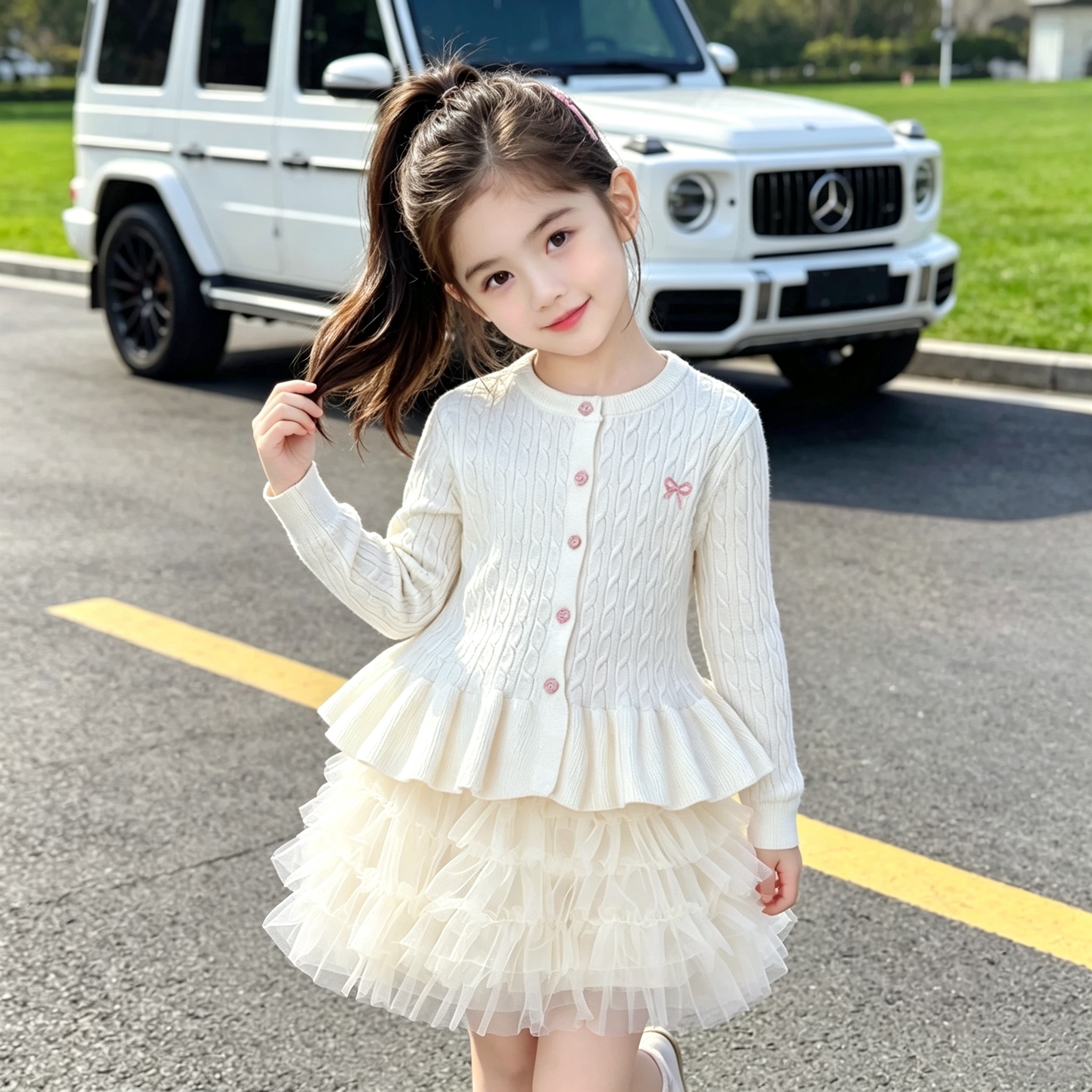 女童秋冬季新款针织衫毛衣套装