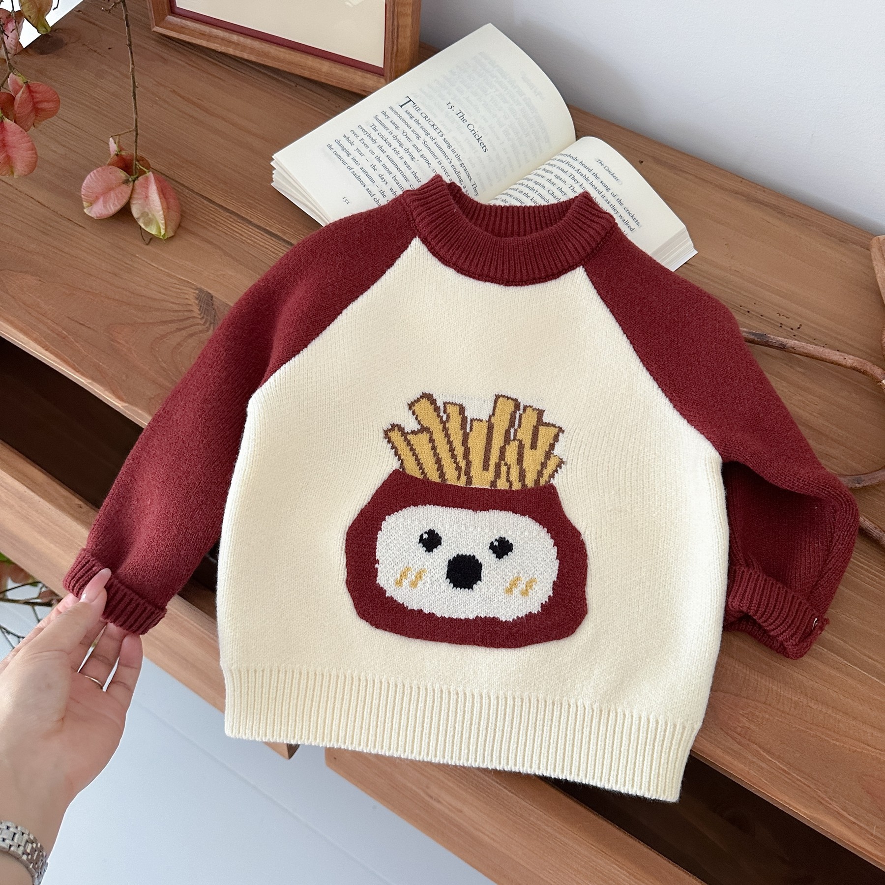 男女童衣服秋冬款男宝宝针织打底衫上衣加绒加厚冬装毛衣儿童内搭