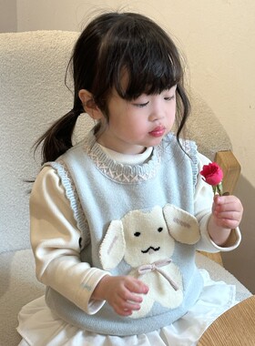 女童针织马甲春秋装2025新款