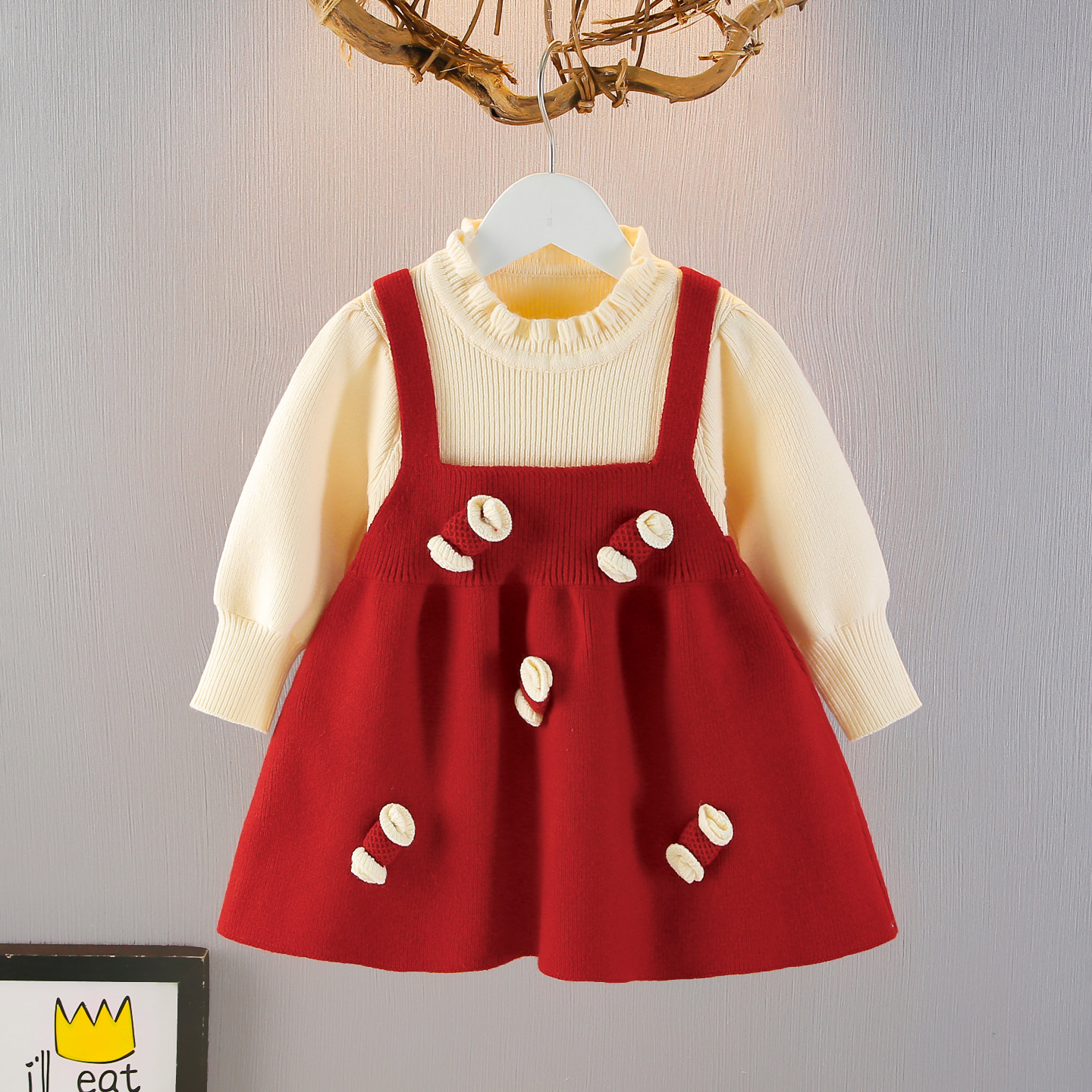 女童毛衣连衣裙2025年新款儿童秋装洋气针织衫裙婴儿长袖公主裙装