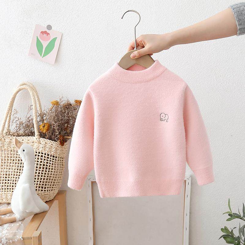 女童一体绒毛衣秋冬装儿童针织打底衫小童洋气加绒上衣内搭毛线衣,童装/婴儿装/亲子装,毛衣/针织衫,淘宝优惠券,粉丝福利购,淘宝优惠卷