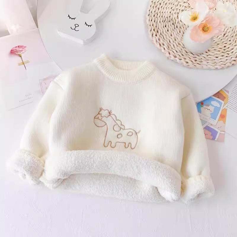 女童加绒毛衣秋冬保暖内搭