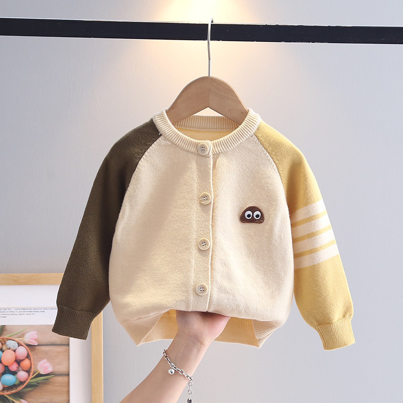 男女童洋气外搭针织衫中小童春秋毛衣开衫春装外套圆领男宝宝上衣,童装/婴儿装/亲子装,毛衣/针织衫,淘宝优惠券,粉丝福利购,淘宝优惠卷