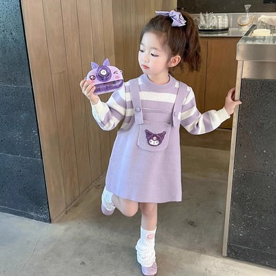 儿童卡通针织衫毛衣裙冬款娃娃裙