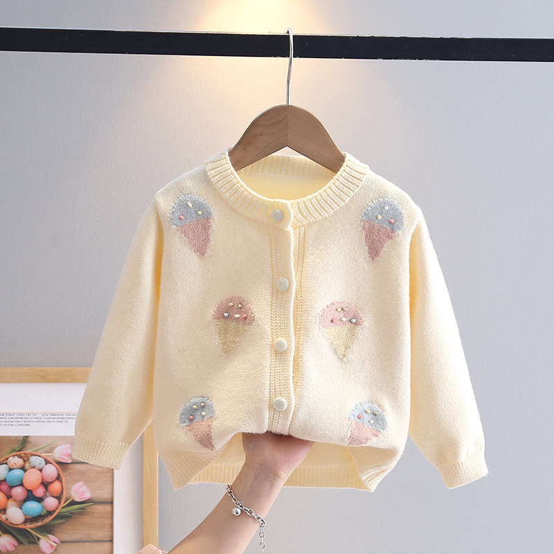女童针织衫外套春装开衫上衣