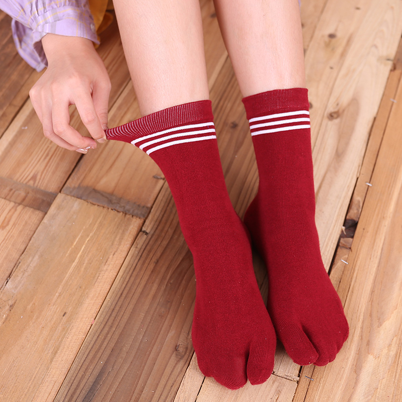 二指袜女士中筒纯棉可爱长袜子木屐袜二趾猪蹄鞋全棉运动分趾袜,女士内衣/男士内衣/家居服,中筒袜,淘宝优惠券,粉丝福利购,淘宝优惠卷