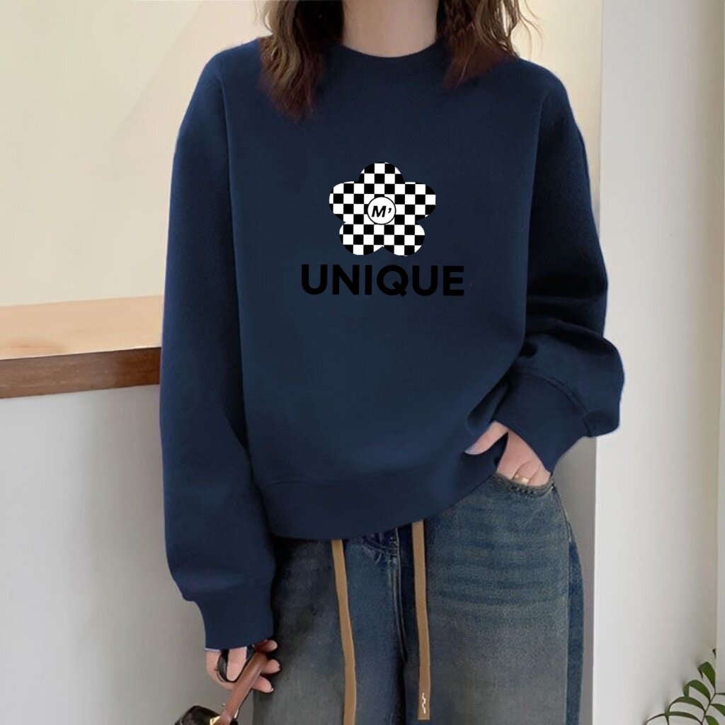 春秋新款高腰短款卫衣女韩版宽松学生秋无帽圆领长袖外套纯棉上衣