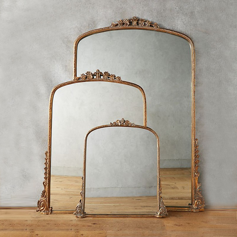 欧式复古梳妆镜台式墙面壁炉玄关