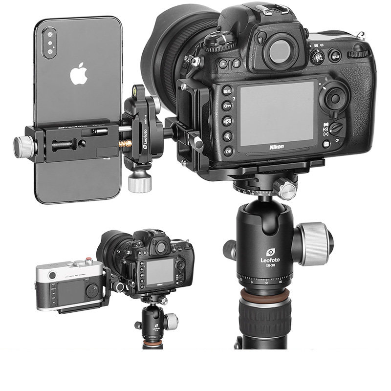 徕图/leofoto dc-12 迷你夹座底座单反相机l板侧面竖拍连接手机