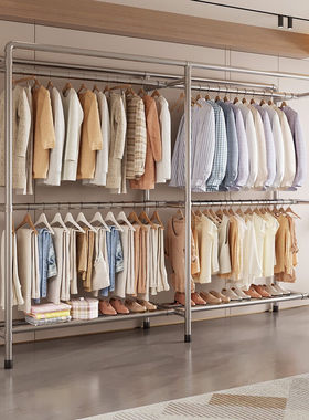 镀锌钢管出租屋卧室简易衣柜衣帽架衣服架子