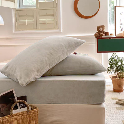 冬季法兰绒加大枕套牛奶绒枕套