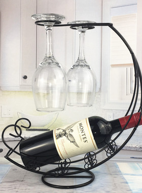 创意海盗船复古红酒架摆件