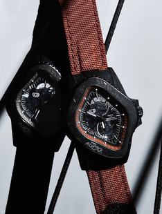 LAARVEE THE MONSTER系列 碳纤维树脂手表 镂空表盘设计