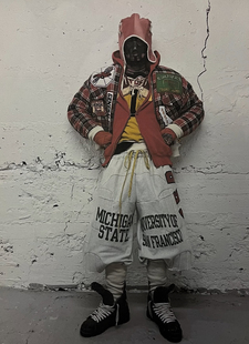 JOSHUA JAMAL SOUVENIR FLESH BOMBER 1OF1复古拼接夹克