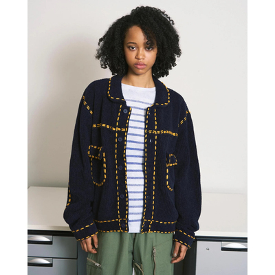 PHINGERIN PG1 POCKET CARDIGAN 25FW虚线针织夹克