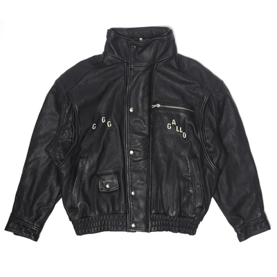 palyhollywood THE COMMISSION LEATHER BOMBER JACKET皮夹克