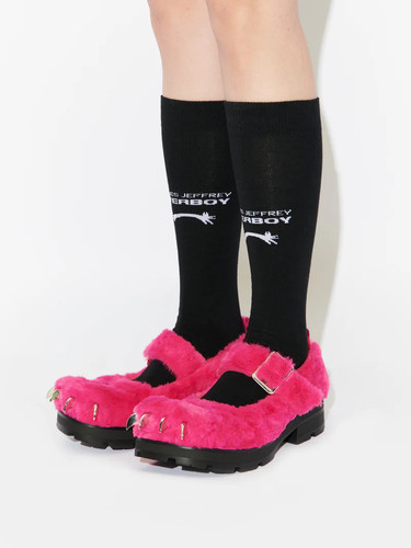 Charles Jeffrey LOVERBOY MARY JANE 毛绒猫爪玛丽珍鞋