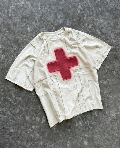 BADSON 'HLR' TEE SHIRT 渐变印花十字T恤