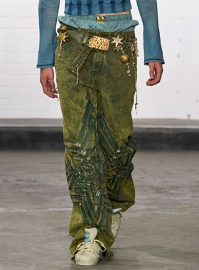 MASHA POPOVASTAR BOYFRIEND JEANS / KHAKI星星长裤