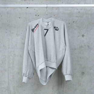 PROTOTYPES AW24 SWEATER 灰色褶皱卫衣