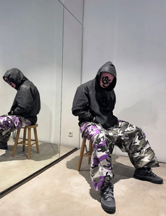 Pants拼接迷彩长裤 PARIS CARGO Double YOUTH