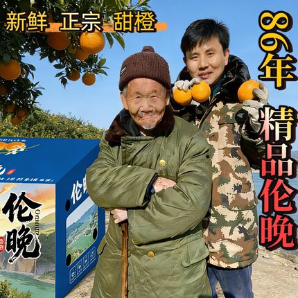 {伦晚} 秭归伦晚脐橙秭归脐橙整箱应季现摘新鲜橙子水果甜橙子