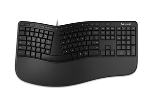 Microsoft/微软简约精准鼠标键盘人体工学有线连接游戏办公好手感