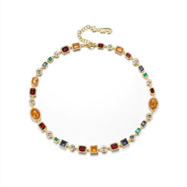 原创GREEN系列龙舌兰日出宝石项炼男女同款choker