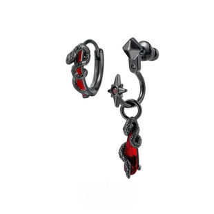 暗黑蛇耳钉耳环耳扣原创小众设计感甜酷朋克气质高级感多戴法耳饰