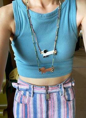 sorbet x Tenki 小狗狗没烦恼 编织陶瓷项炼