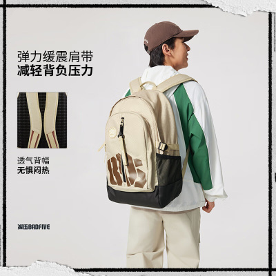 李宁反伍BADFIVE双肩包男女士情侣款2025新款背包学生书包ABSV211