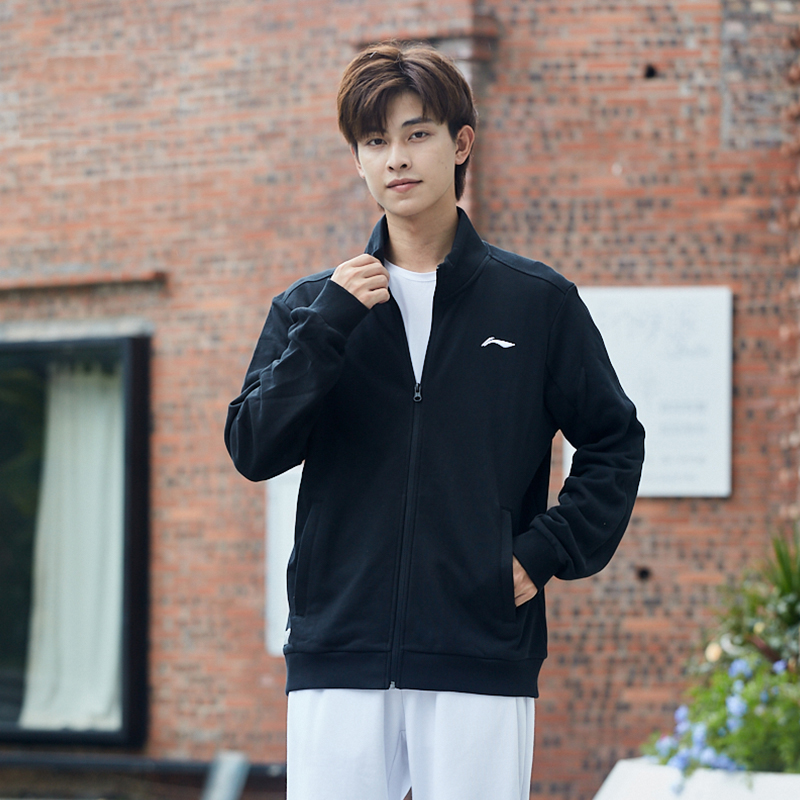 李宁外套男立领刺绣logo早秋新款