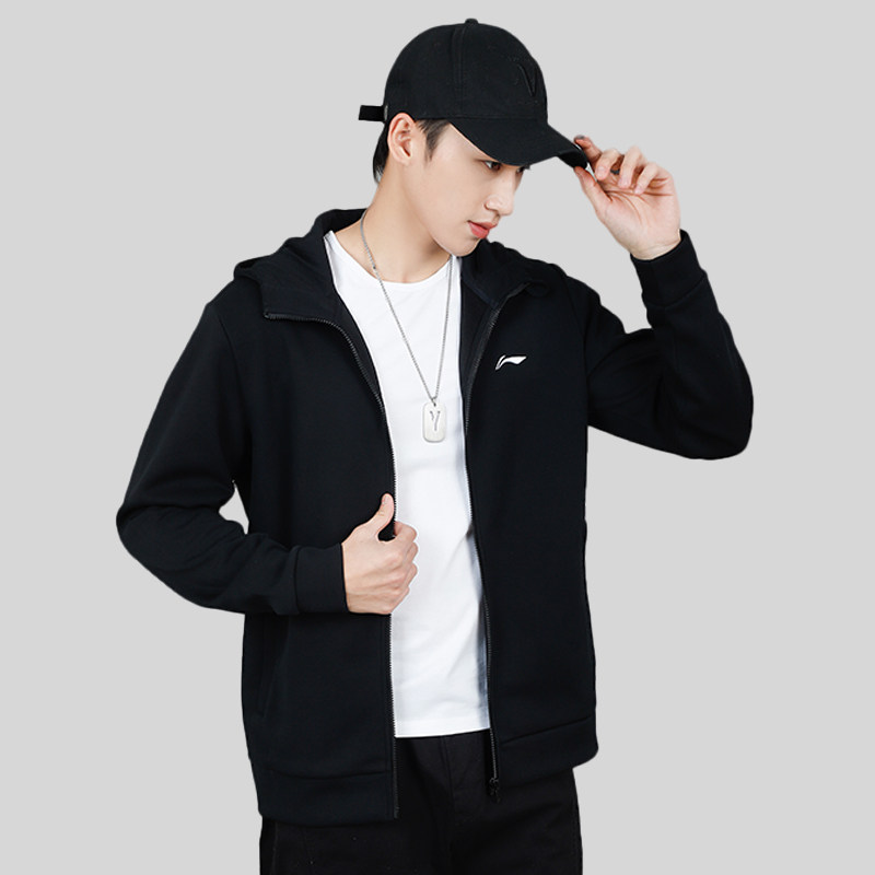 李宁外套男开衫立领夹克秋季新款拉链针织棉宽松休闲刺绣运动服潮,运动服/休闲服装,运动茄克/外套,淘宝优惠券,粉丝福利购,淘宝优惠卷