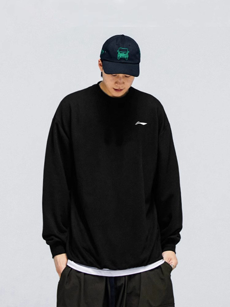 李宁卫衣男士圆领宽松长袖t恤上衣男装连帽套头衫休闲针织运动服,运动服/休闲服装,运动卫衣/套头衫,淘宝优惠券,粉丝福利购,淘宝优惠卷