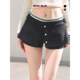%miu系高知半身裙女秋a字显瘦裙裤 AOMALM少也眼 韩女vibe 黑短裙