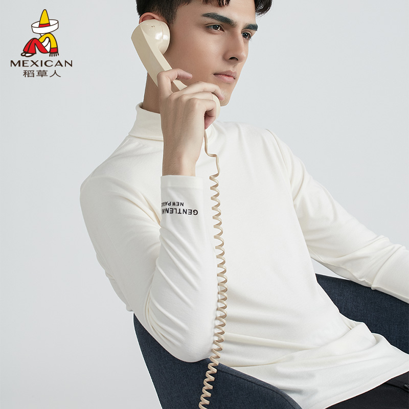 稻草人半高领保暖衣秋