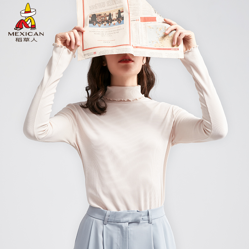 稻草人修身显瘦高领子保暖衣