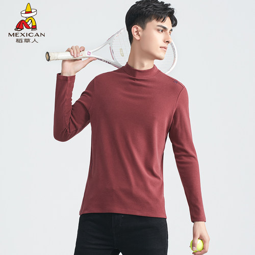 德绒保暖上衣稻草人男中高领