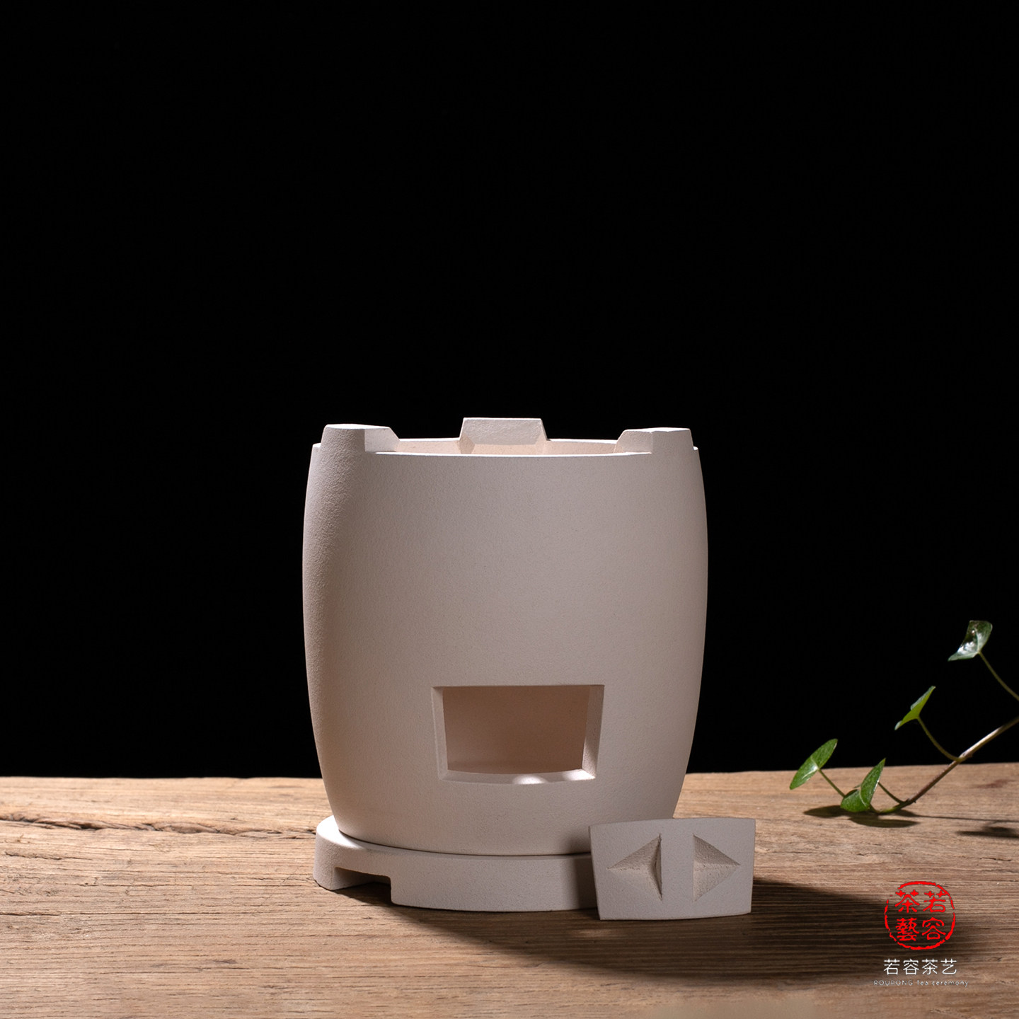 日式白泥防裂炭炉煮茶炉手工风炉围炉煮茶工夫茶碳火炉茶室用茶具